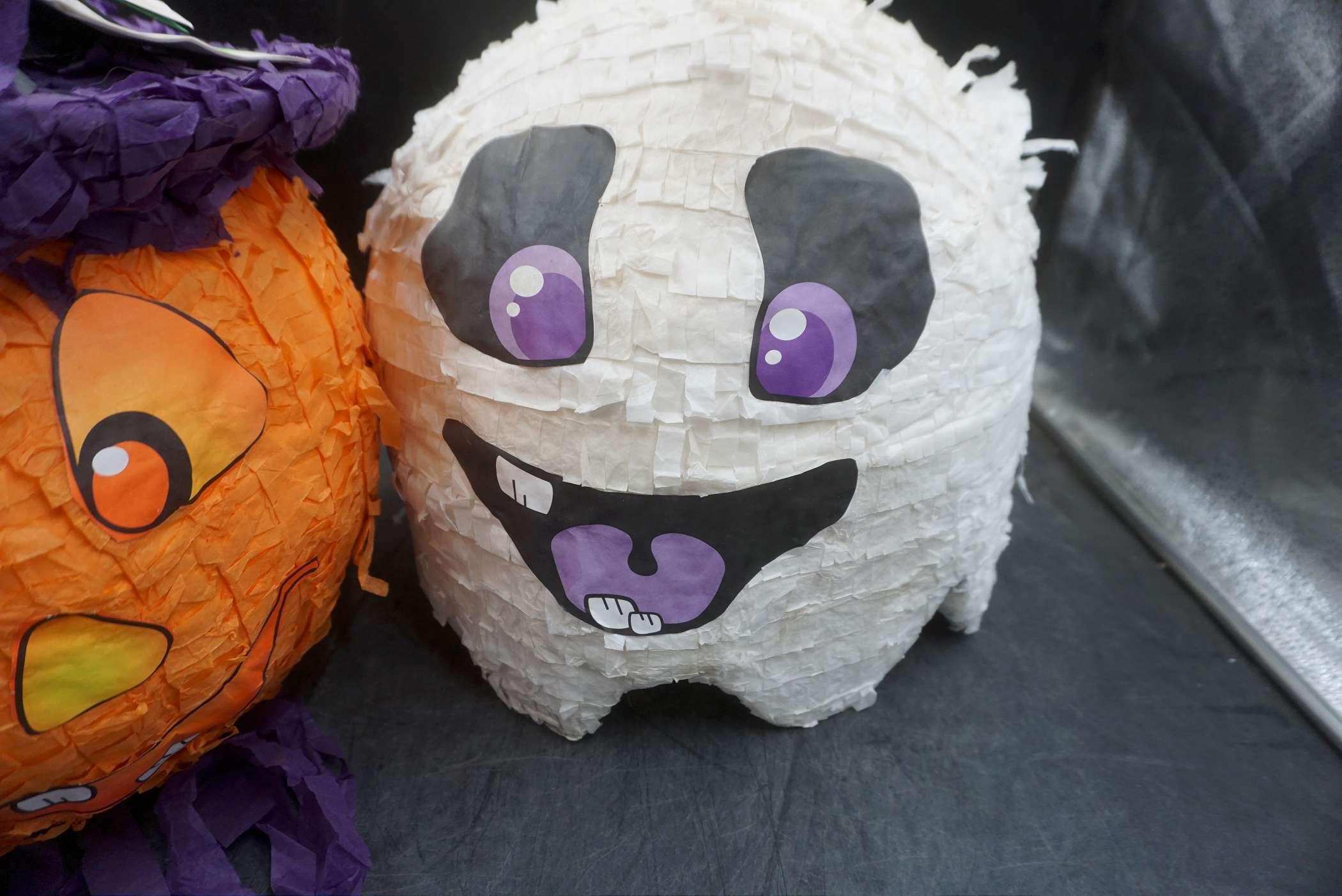 2 Halloween Pinatas - Pumpkin & Ghost