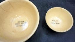 2 - Advertising Stoneware Bowls