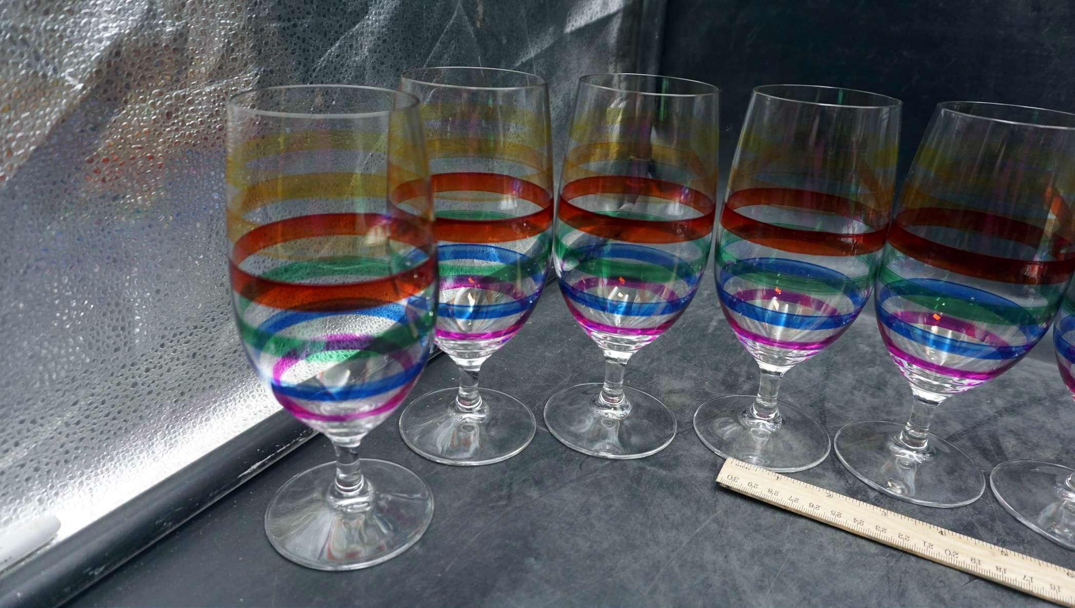 12 - Colorful Striped Glasses