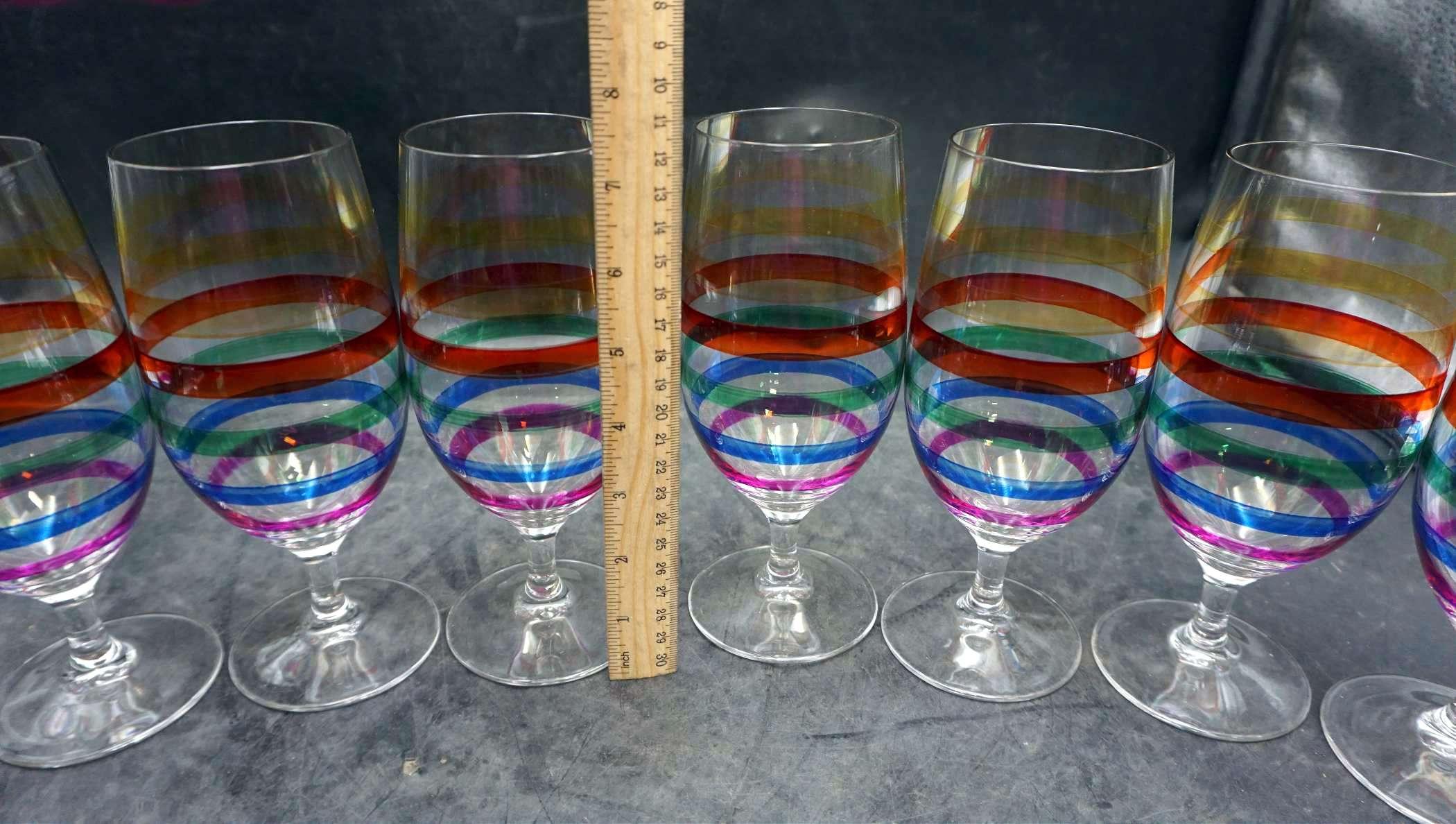 12 - Colorful Striped Glasses