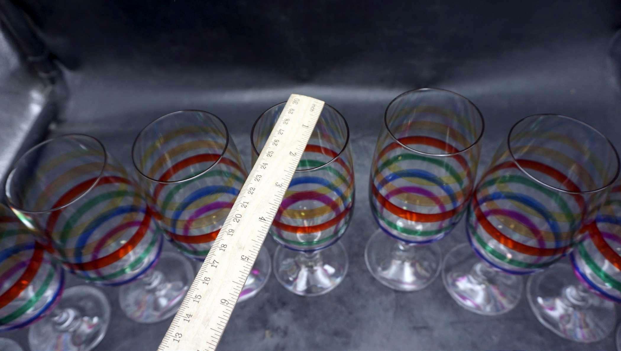 12 - Colorful Striped Glasses