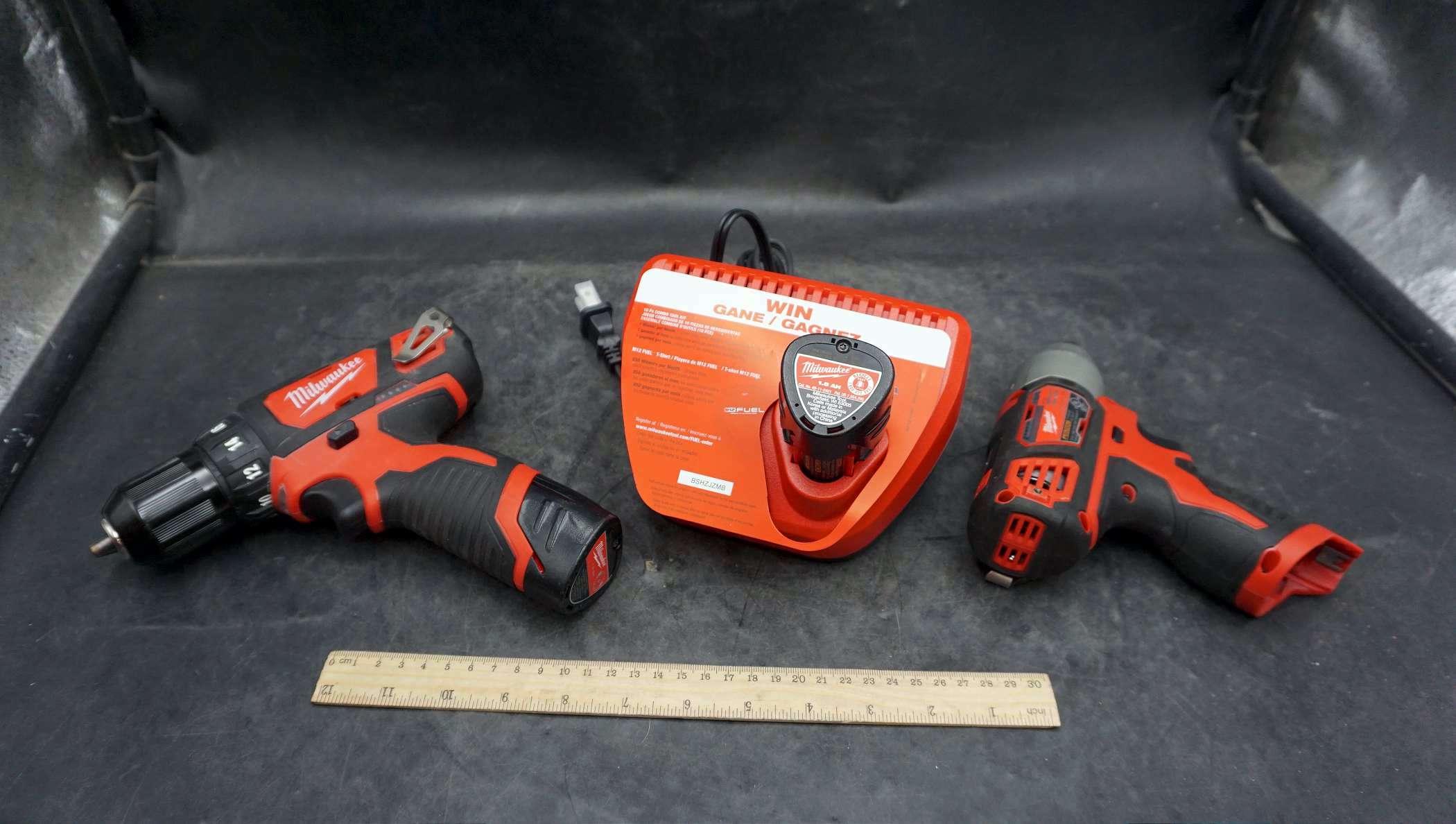 Milwaukee Drills, Batteries & Charger