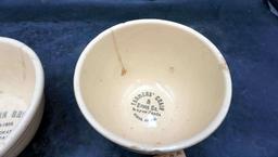 2 Advertising Stoneware Bowls - Freeman & Menno