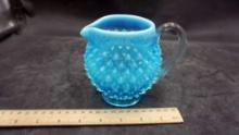 Blue Hobnail Creamer