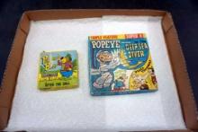 2 - 8Mm Cartoons On Film Pierre Bear After The Ball & Popeye Deep Sea Diver Reels