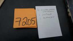 4 - Elvira Cards & Envelopes, 1 Postcard & 1 Button/Pin