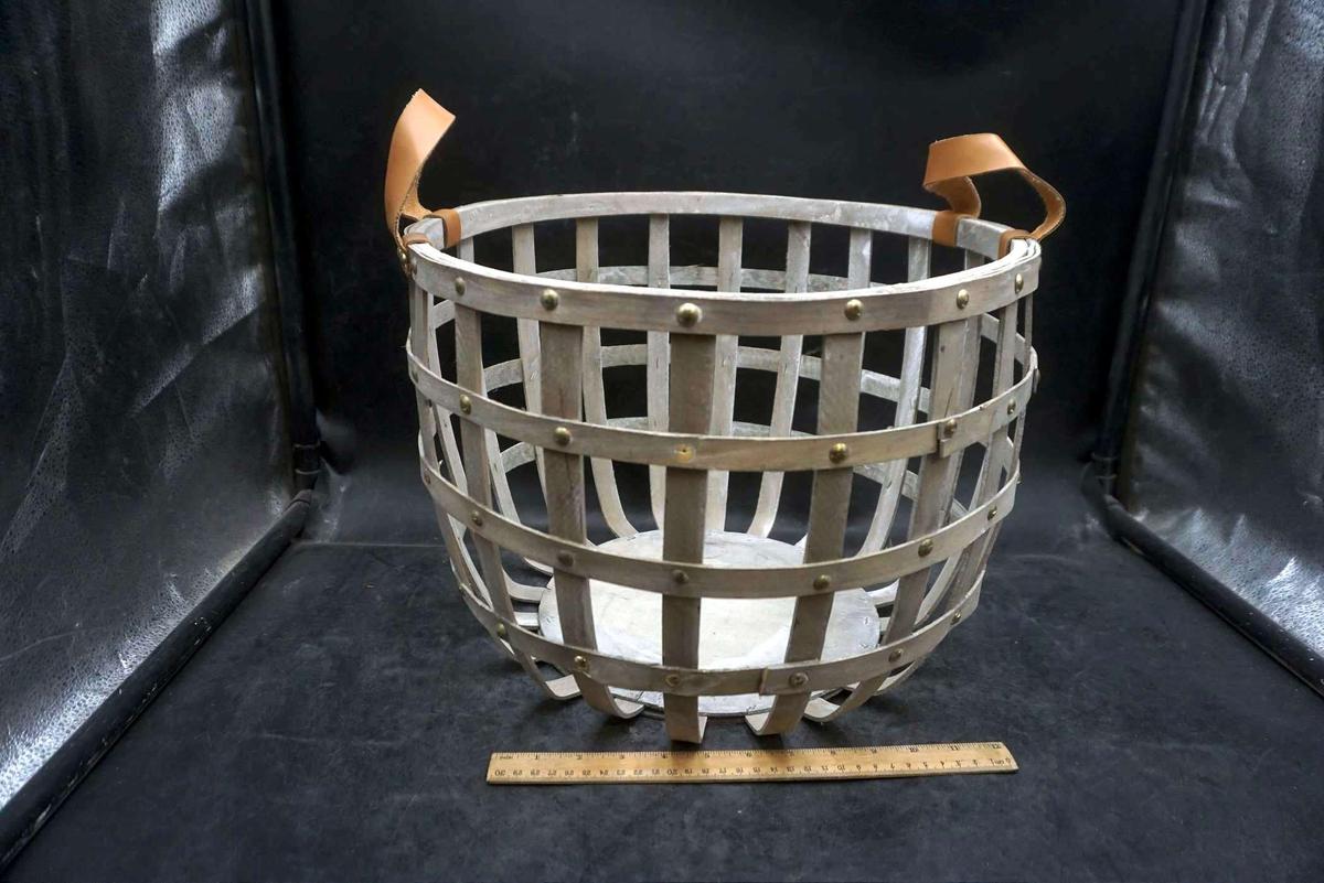 Decorative Blanket Basket W/ Handles