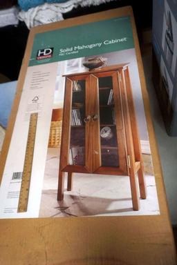 Hd Designs Solid Mahogany Multimedia Cabinet 17"X 7 1/4"X 35"