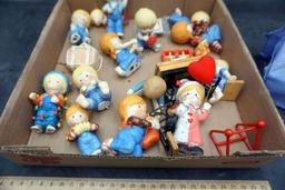 Enesco Music Player & Little Boy Figurines