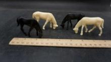 Grazing Toy Horse Figurines