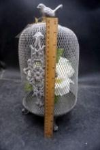 Decorative Bird Cage W/ Flowers