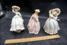 3 - Lefton China Girl Figurines