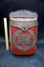 Creative Co-Op Decorative North Pole Post Mailbox