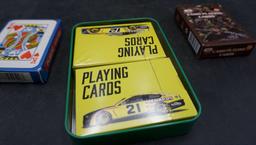 Menards Tin Container, Playing Cards & Camo Playing Cards