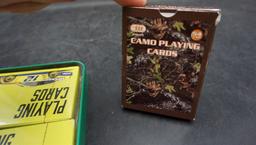 Menards Tin Container, Playing Cards & Camo Playing Cards