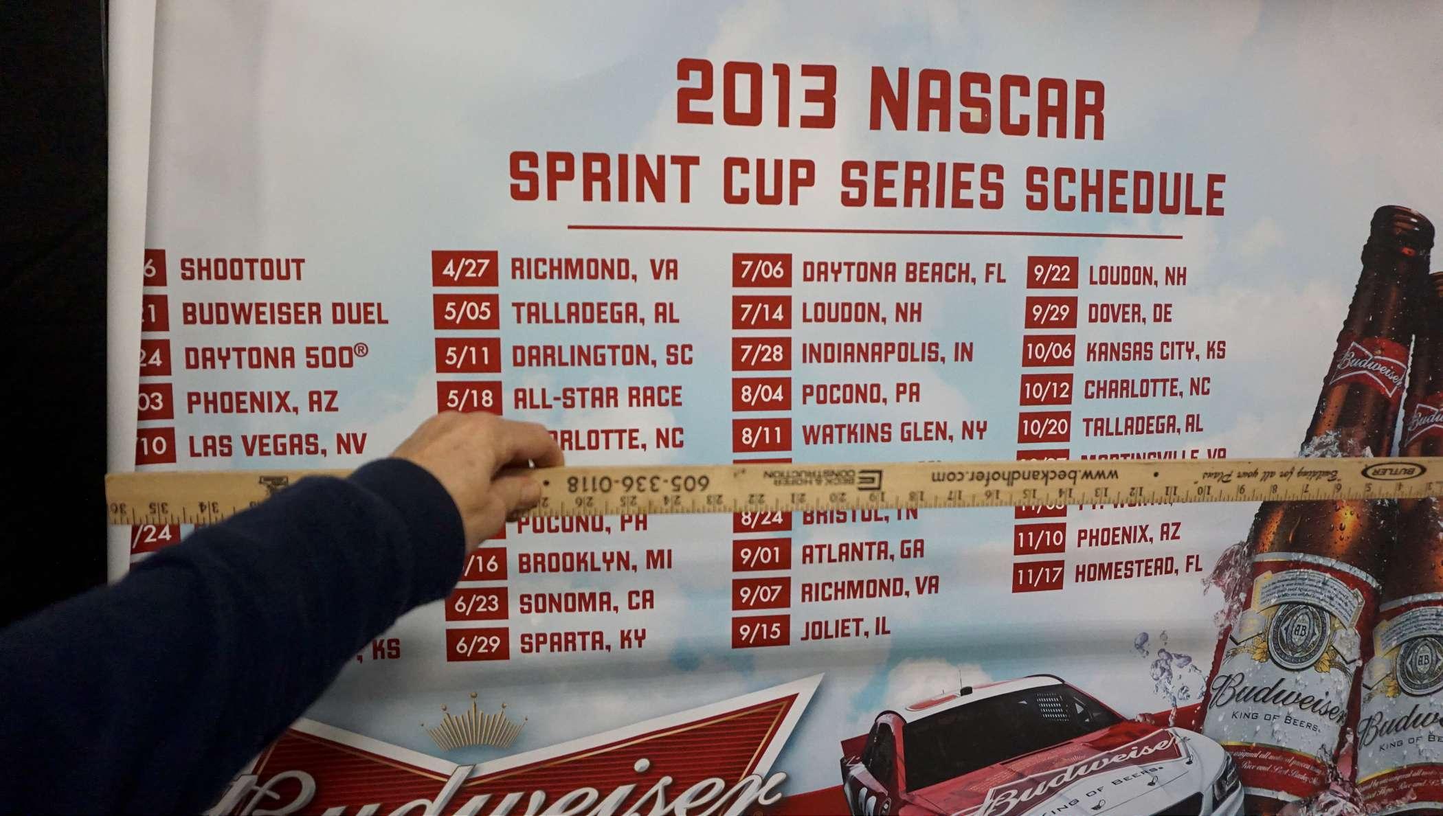 2013 Nascar Sprint Cup Series Schedule