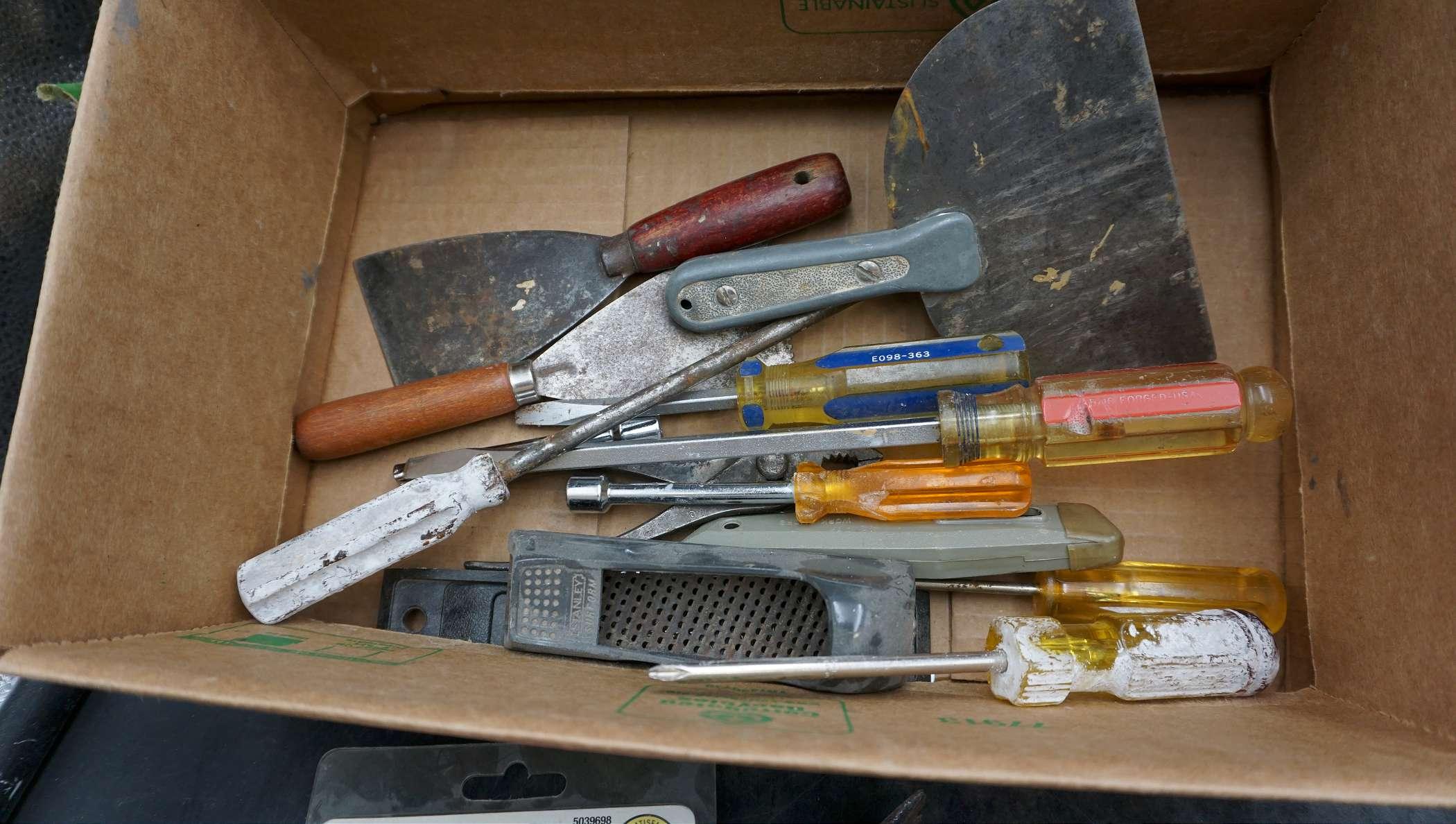 Assorted Tools - Putty Knife, Screwdrivers & More