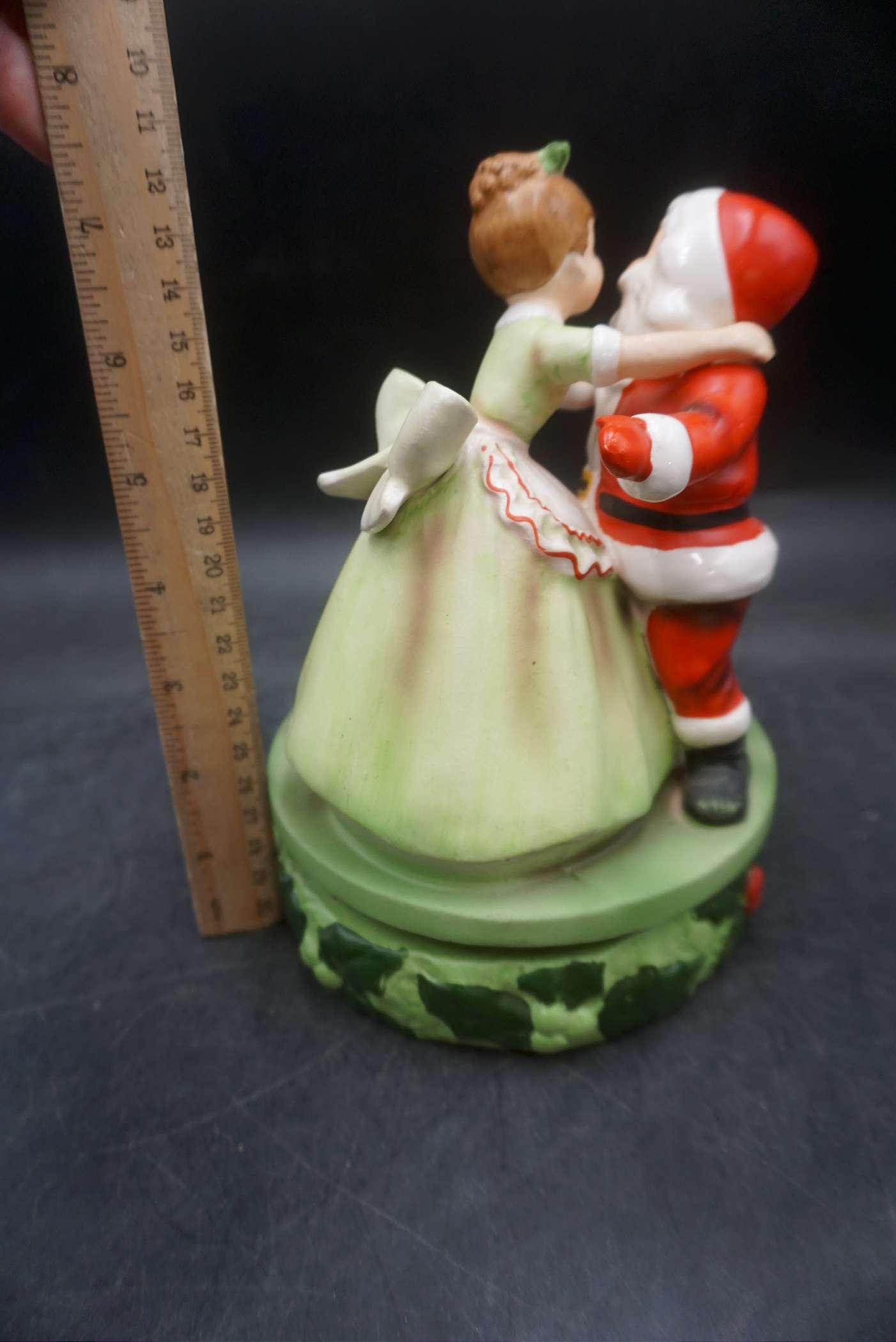 Santa & Lady Music Box