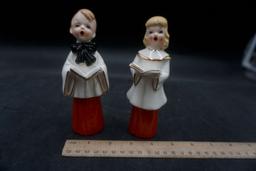 Boy & Girl Choir Singing Figurines
