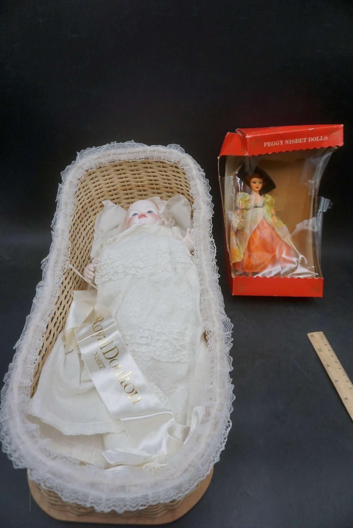 Peggy Nisbet Doll & Royal Doulton Nisbet Doll & Bed
