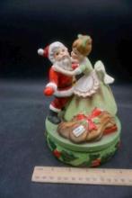 Santa & Lady Trinket Container