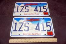 2 - Matching South Dakota License Plates