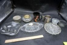 Glass Serving Bowls, Dishes, Jars & Mugs