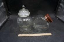 2 - Glass Candy Jars