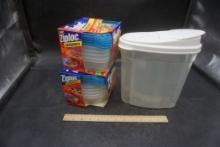 Ziploc Containers & Cereal Keeper