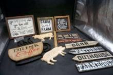 Wooden (1 Metal) Farmhouse Decor Signs