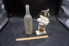 Glass Bottle & Miller Lite Skiing Trophy