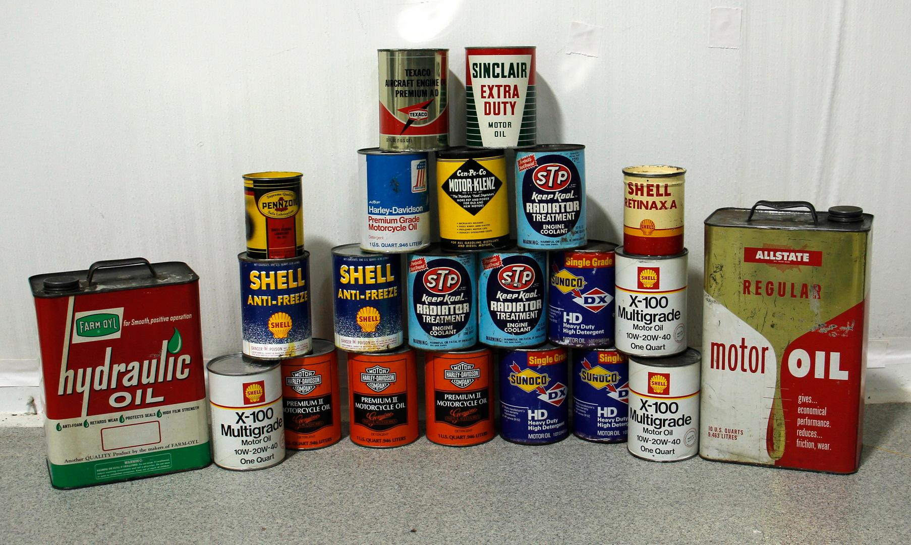 Vintage Lot of Advertising Oil Cans