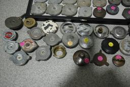 Large Lot of Vintage Gas Caps