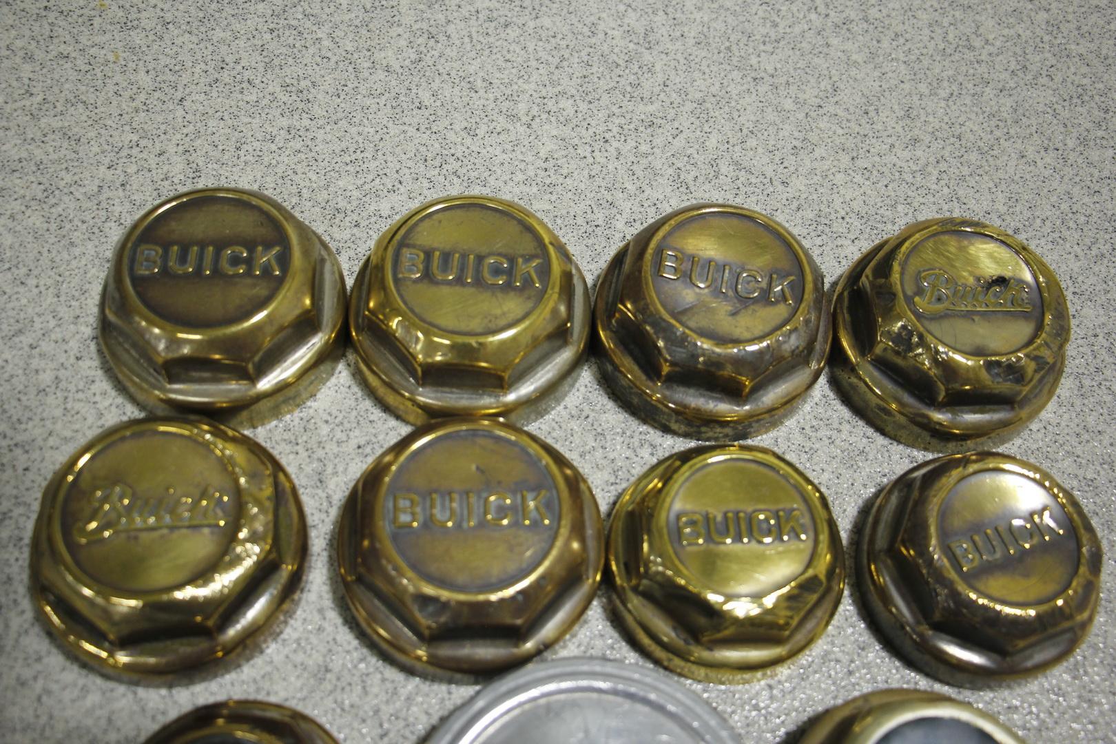 Vintage Buick Brass Threaded Wheel Caps