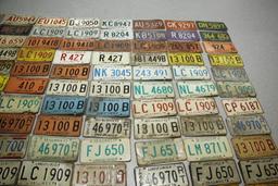 1960s-1970s Vintage Illinois License Plates