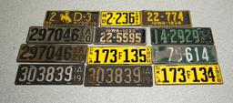 1920s-1950s Vintage License Plates