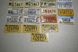 Large Lot of Mixed License Plates