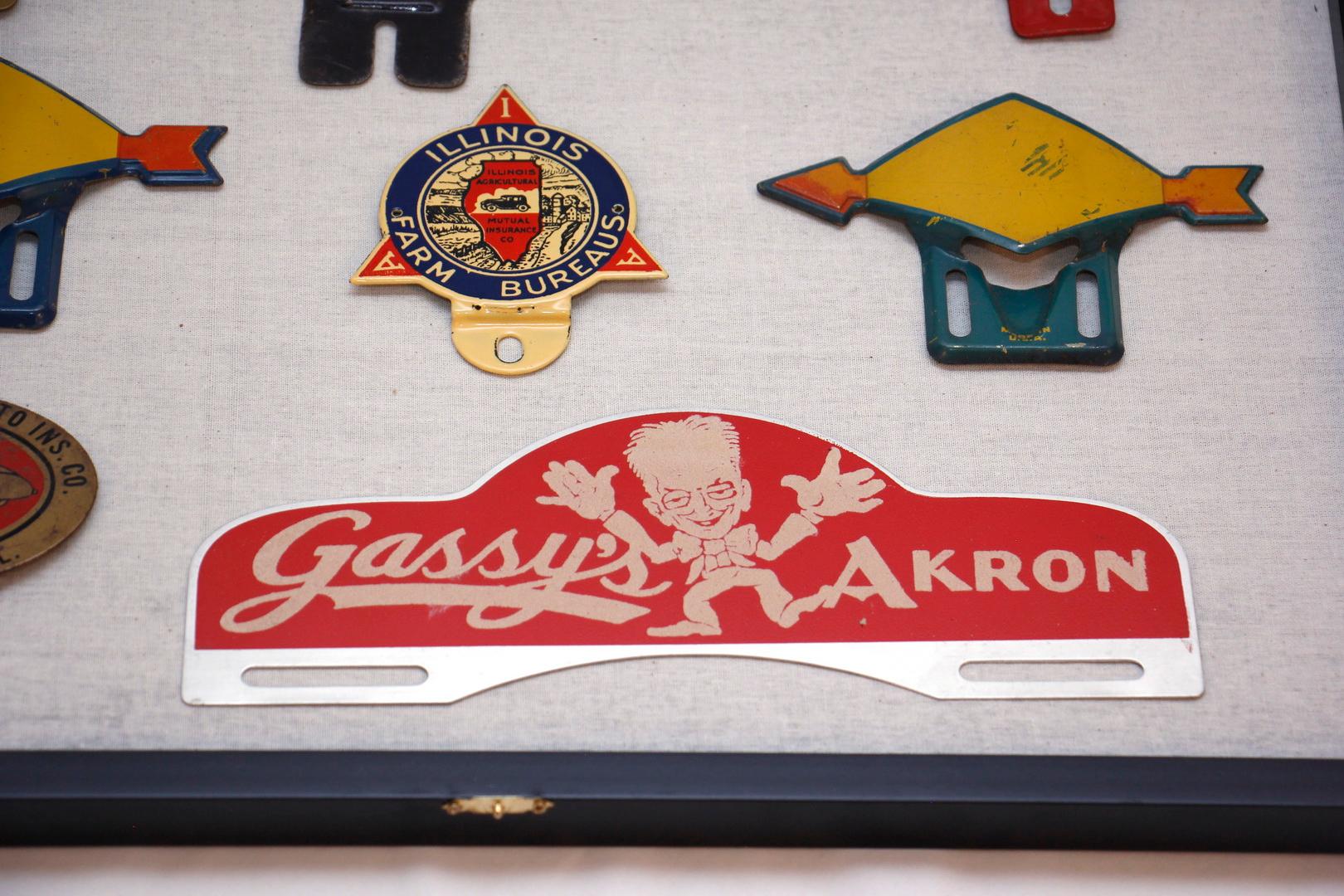 Vintage License Plate Topper Lot Gassy's Akron