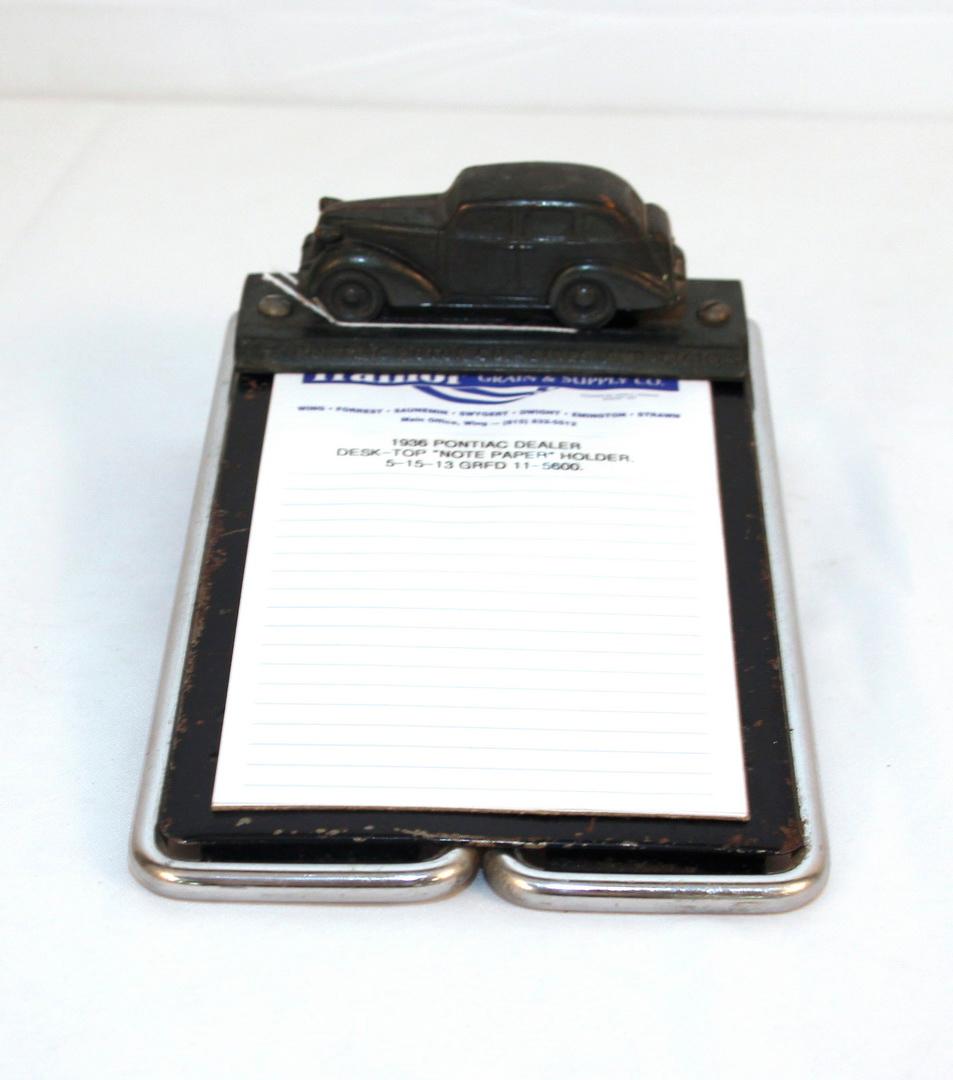 1936 Vintage Pontiac Sixes & Eights Note Pad Holder