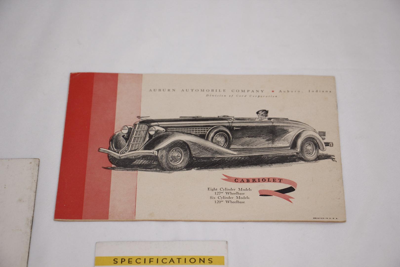 Vintage Auburn Advertising Brochures