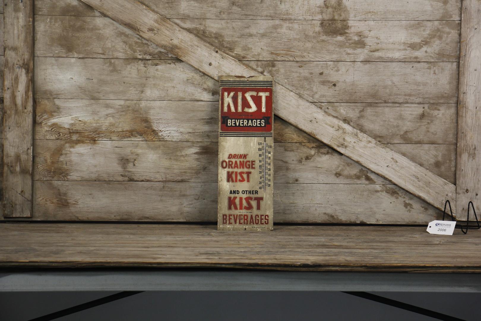 KIST Soda Thermometer Tin Advertising Sign