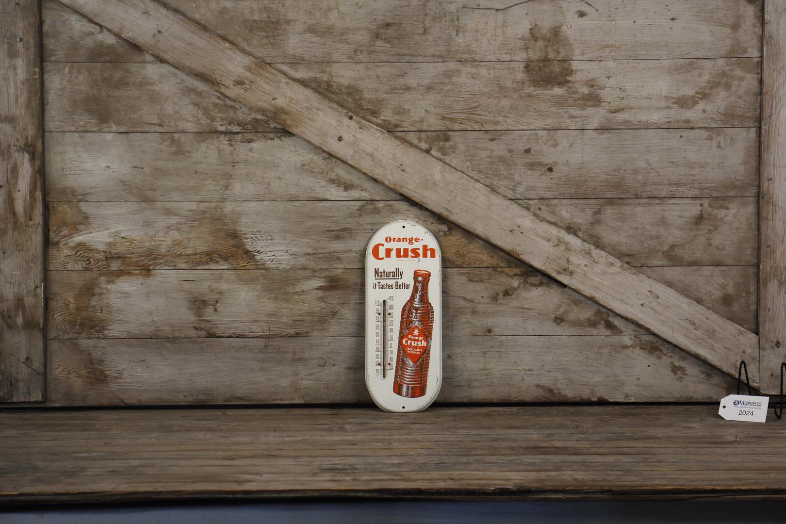 Orange Crush Soda Advertising Thermometer Sign