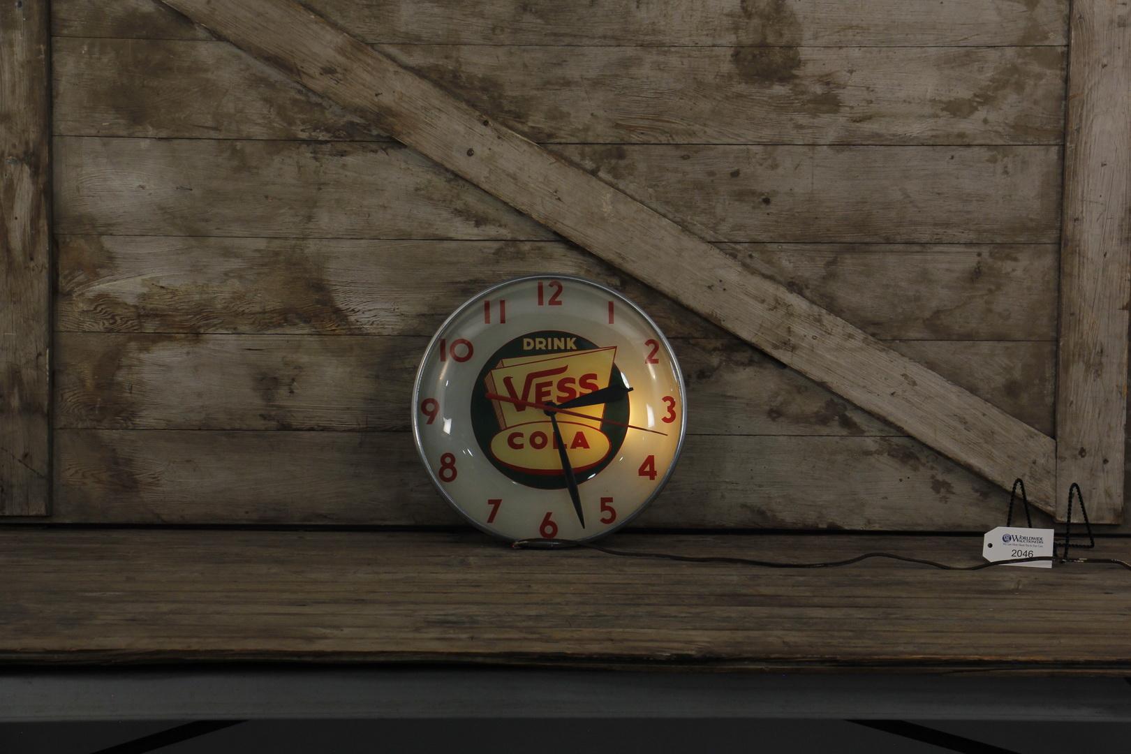 Drink Vess Cola Telechron Advertising Clock