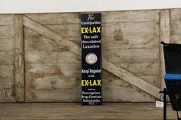 Ex-Lax Laxative Porcelain Thermometer Advertising Sign