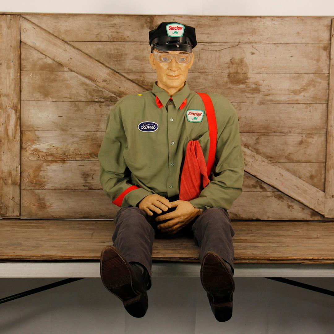 Sinclair Ford Gas Station Garage Mannequin w/Uniform
