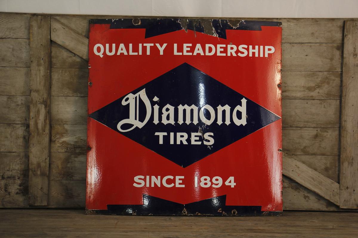 Diamond Tires Porcelain Sign