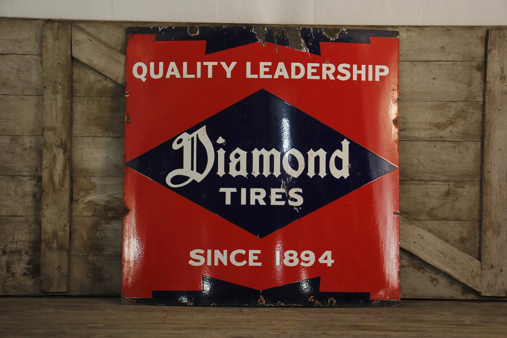 Diamond Tires Porcelain Sign