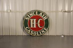 Sinclair H-C Gas Station Double-Sided Porcelain Sign - 48"