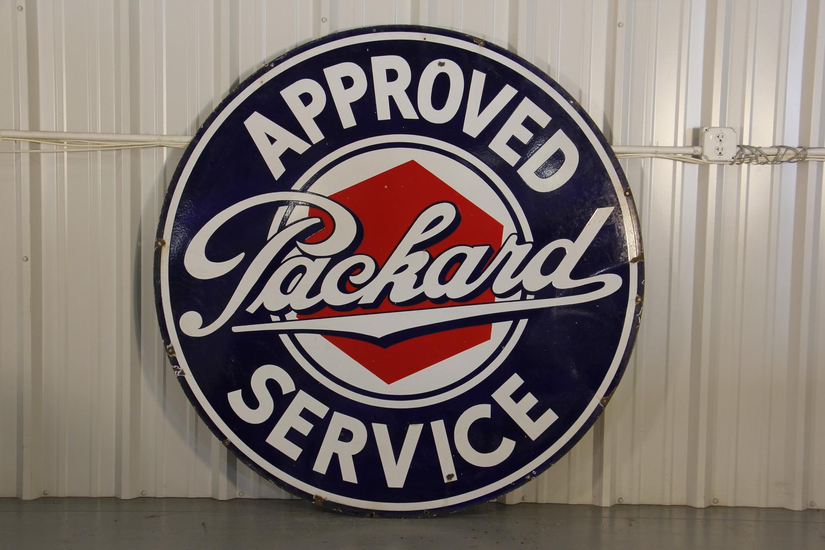 Packard Automobile Dealership Double-Sided Porcelain Sign