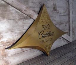 Vintage 1972 Cadillac Fleetwood Plastic Sign